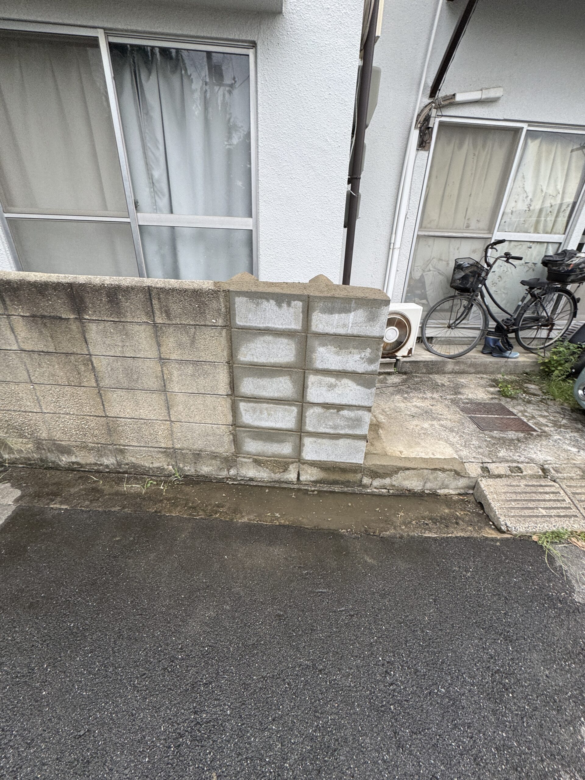 ブロック塀補修　【安佐南区　祇園】